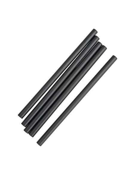 Pailles à smoothie compostables Fiesta noir 210mm - lot 250