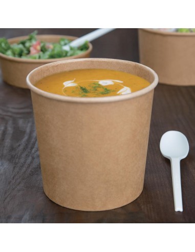 Pots à soupe compostables Fiesta 740 ml - Lot de 500