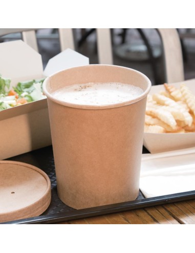 Pots à soupe compostables Fiesta 740 ml - Lot de 500