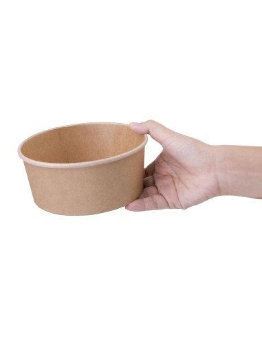 Bols salade kraft ronds 75 cl Fiesta Compostable - Lot de 300