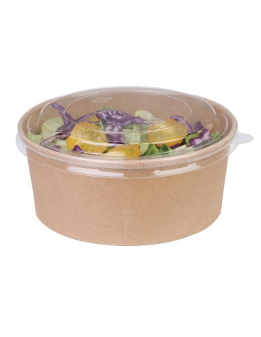 Bols salade kraft ronds 75 cl Fiesta Compostable - Lot de 300