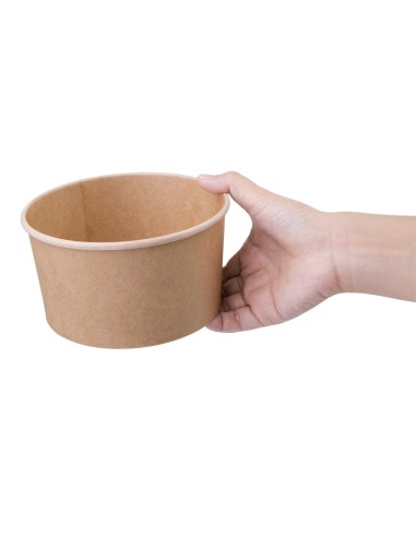 Bols salade kraft ronds 1 L - lot de 300 | Fiesta Compostable