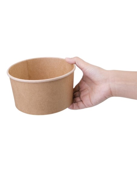 Bols salade kraft ronds 1 L - lot de 300 | Fiesta Compostable