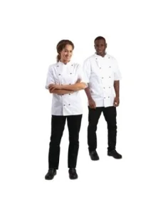 Veste de cuisine mixte Whites Chicago manches courtes blanche S 2