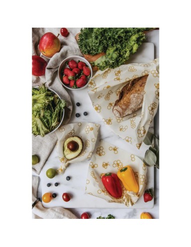Feuilles d'emballage alimentaire à la cire d'abeille Nuts S - Lot de 10
