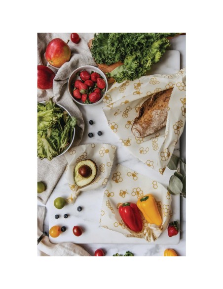 Feuilles d'emballage alimentaire à la cire d'abeille Nuts S - Lot de 10