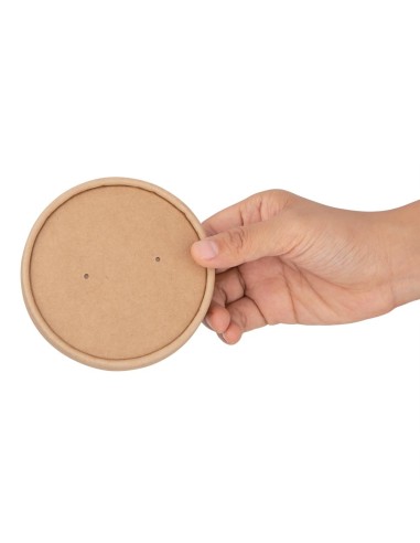 Couvercles en papier compostable 98mm - lot de 500 | Fiesta