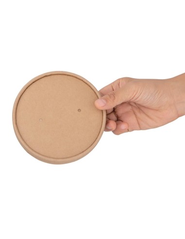 Couvercles en papier Fiesta Compostable 118mm - Lot de 500