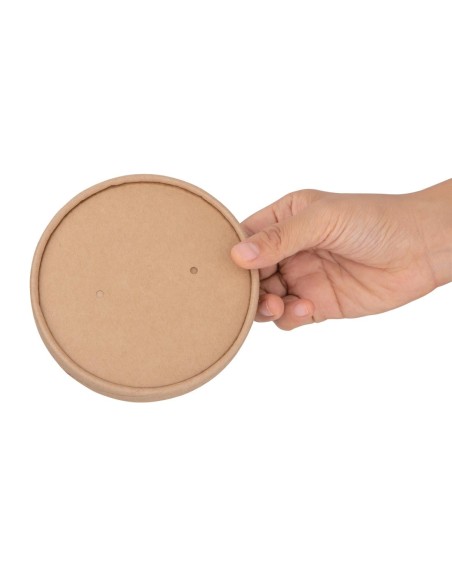 Couvercles en papier Fiesta Compostable 118mm - Lot de 500
