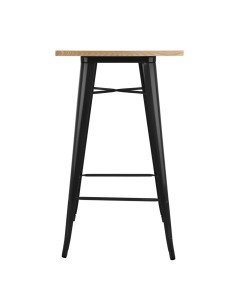 Mange-debout noir Bolero Bistro avec plateau en frêne 2