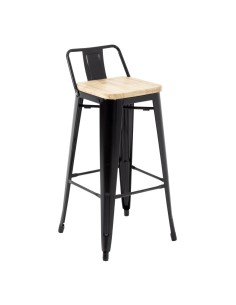 Tabourets bistro hauts Bolero noirs - lot de 4