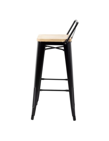 Tabourets bistro hauts Bolero noirs - lot de 4