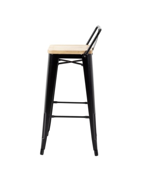 Tabourets bistro hauts Bolero noirs - lot de 4