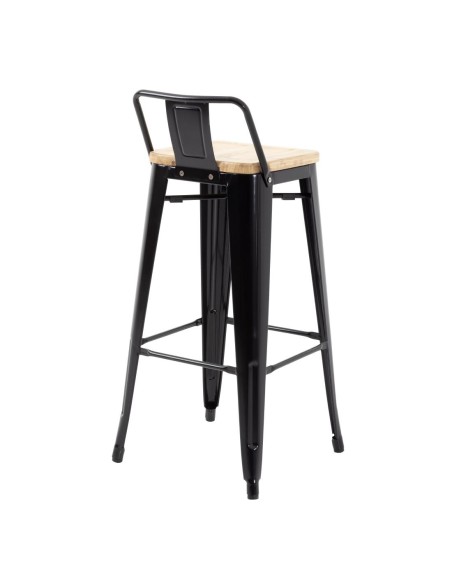 Tabourets bistro hauts Bolero noirs - lot de 4
