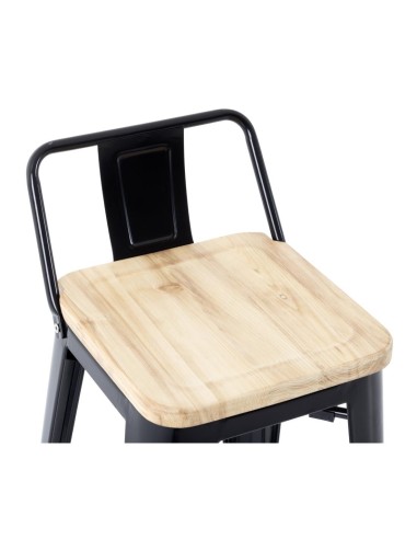 Tabourets bistro hauts Bolero noirs - lot de 4