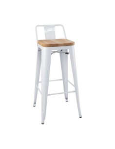 Tabourets bistro hauts Bolero blancs - lot de 4