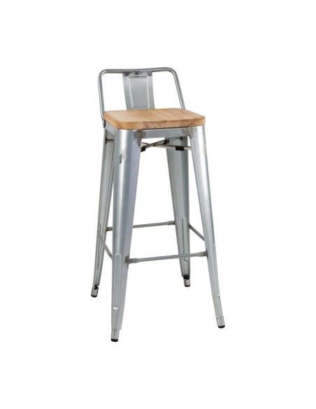 Tabourets bistro hauts Bolero - lot de 4 gris