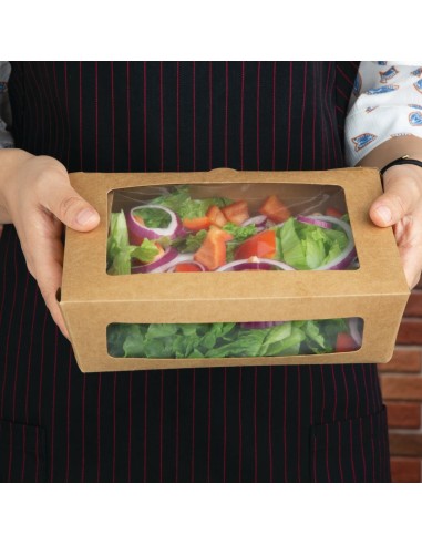 Boîtes salade compostables 1600ml - Fiesta Compostable (200 pcs)