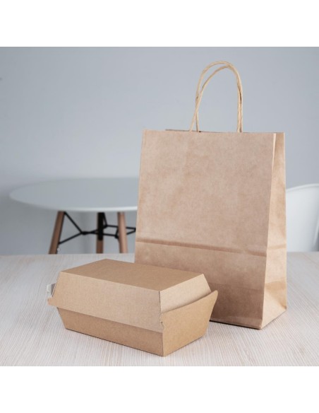 Petites boîtes kraft compostables Fiesta 172mm - Lot de 200