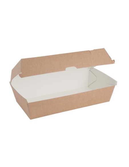 Grandes boîtes kraft compostables Fiesta 204mm - Lot de 100