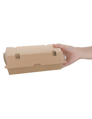 Grandes boîtes kraft compostables Fiesta 204mm - Lot de 100