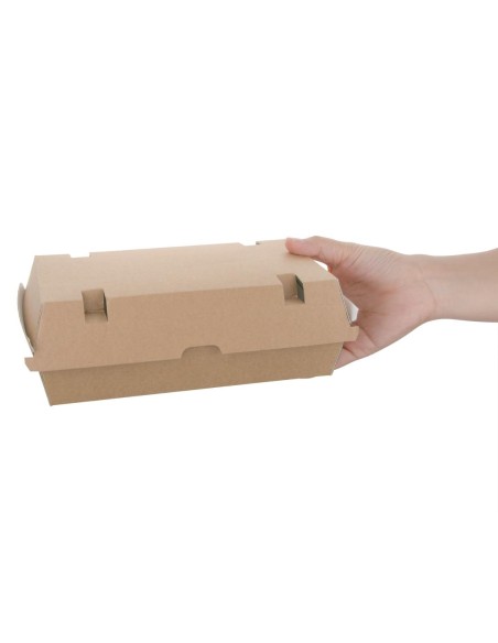 Grandes boîtes kraft compostables Fiesta 204mm - Lot de 100