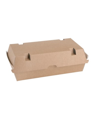 Grandes boîtes kraft compostables Fiesta 204mm - Lot de 100
