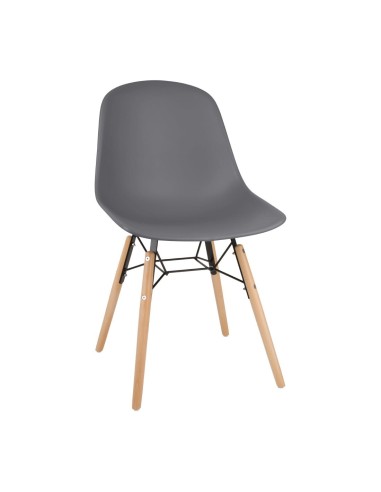 Chaise Bolero Arlo gris foncé - lot de 2 - design moderne