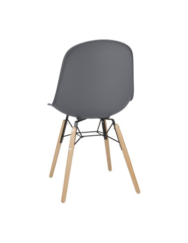 Chaise Bolero Arlo gris foncé - lot de 2 - design moderne