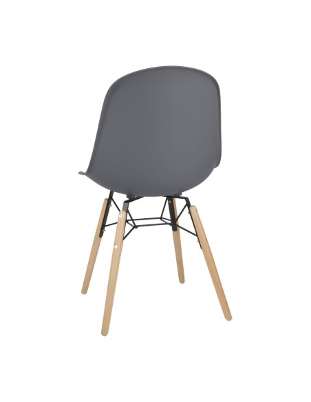 Chaise Bolero Arlo gris foncé - lot de 2 - design moderne