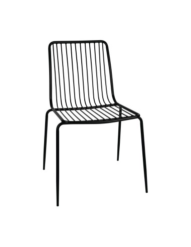 Chaises industrielles Bolero - lot de 4 noir