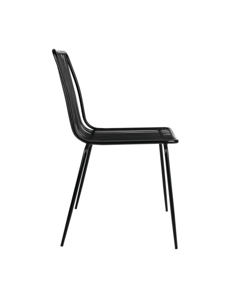Chaises industrielles Bolero - lot de 4 noir