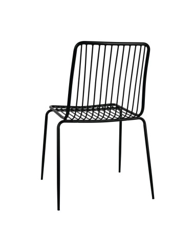 Chaises industrielles Bolero - lot de 4 noir