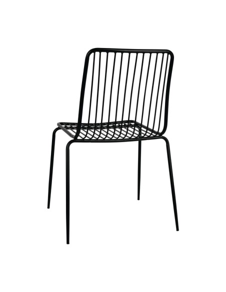 Chaises industrielles Bolero - lot de 4 noir