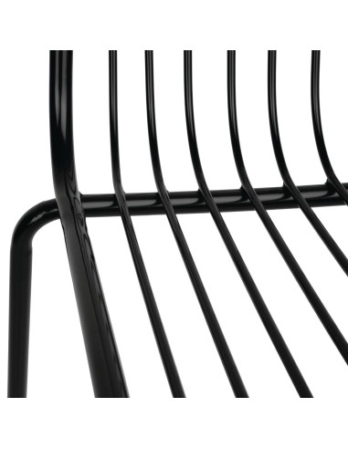 Chaises industrielles Bolero - lot de 4 noir