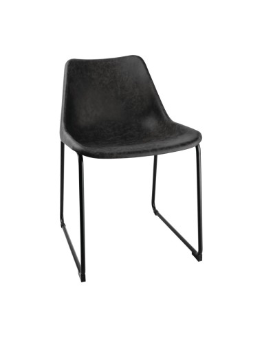 Chaises Bolero Rodeo noires - lot de 2, style industriel