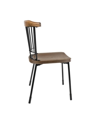 Chaises Scandi Bolero noires - lot de 2, design industriel
