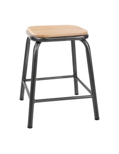 Tabourets bas Bolero Cantina gris - lot de 4