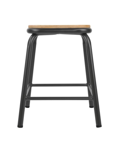 Tabourets bas Bolero Cantina gris - lot de 4