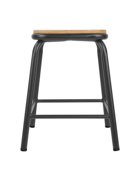 Tabourets bas Bolero Cantina gris - lot de 4
