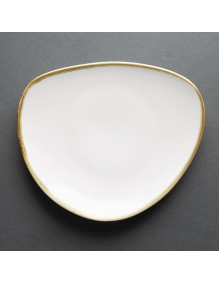 Assiettes triangulaires Olympia Kiln 230 mm - Lot de 6