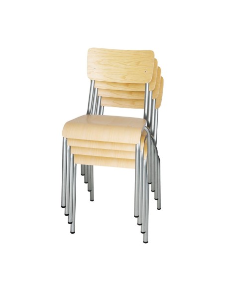 Chaises Bolero Cantina galvanisées - lot de 4