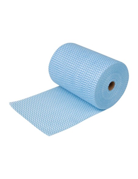 Chiffons non tissés bleus Nisbets Essentials - rouleau 300