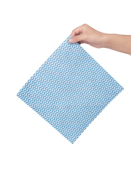 Chiffons non tissés bleus Nisbets Essentials - rouleau 300