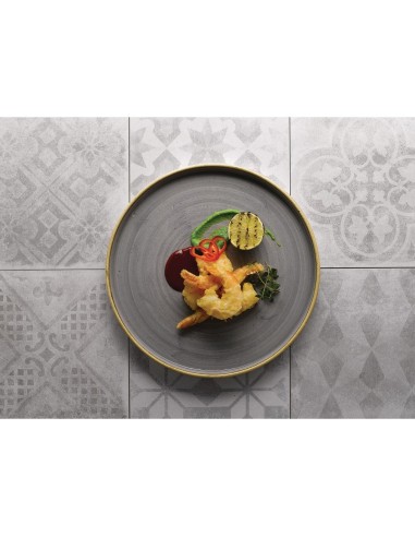 Assiettes Churchill Stonecast 260mm gris - lot de 6
