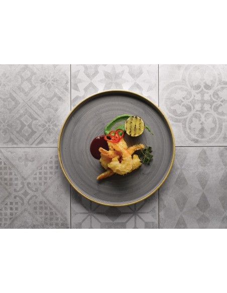 Assiettes Churchill Stonecast 260mm gris - lot de 6