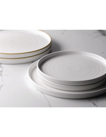 Assiettes Churchill Stonecast Barley White 210mm - Lot de 6