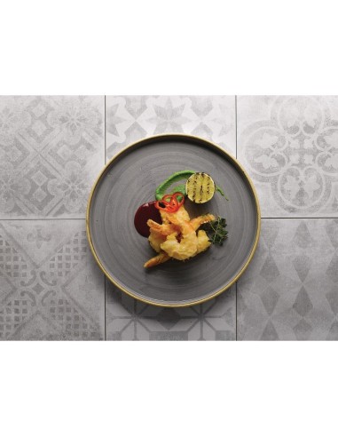 Assiettes Churchill Stonecast Peppercorn Grey 210mm - Lot de 6