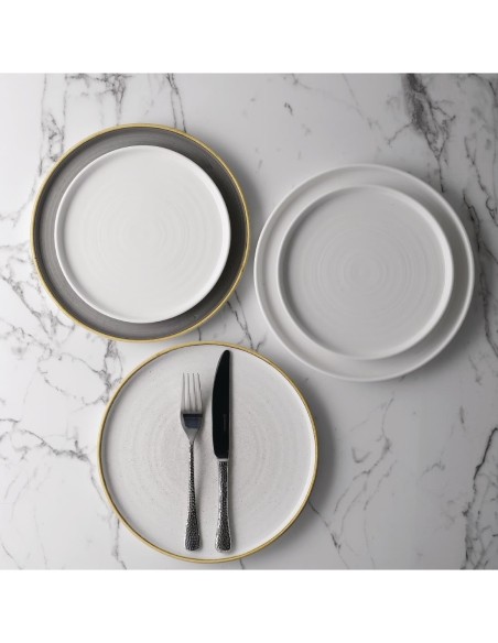 Assiettes Churchill Chefs blanches 210 mm - lot de 6
