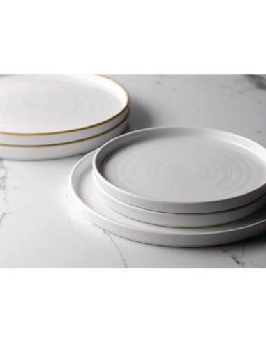 Assiettes Churchill Chefs blanches 210 mm - lot de 6